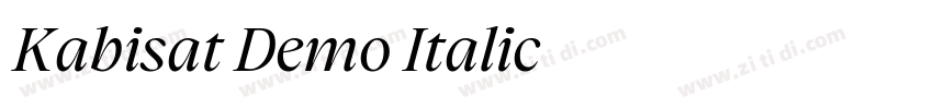 Kabisat Demo Italic字体转换